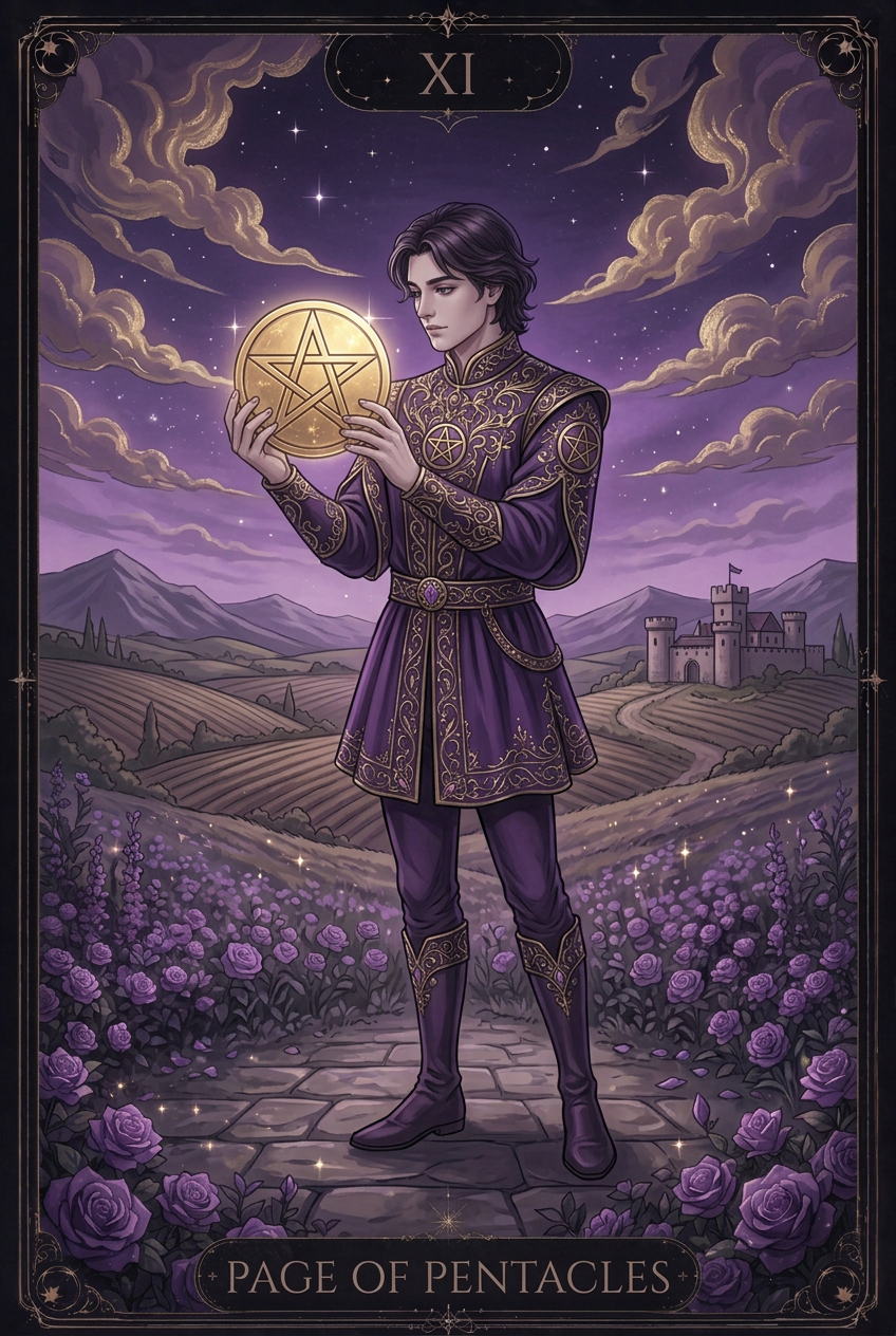 ไพ่ PAGE OF PENTACLES ไพ่ชุด Pentacles