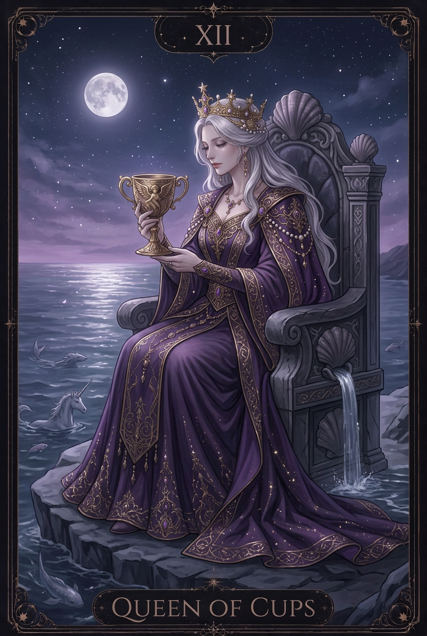 ไพ่ QUEEN OF CUPS ไพ่ชุด Cups