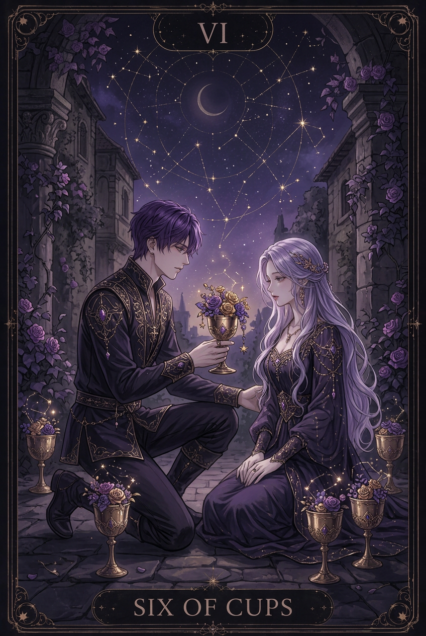 ไพ่ SIX OF CUPS ไพ่ชุด Cups