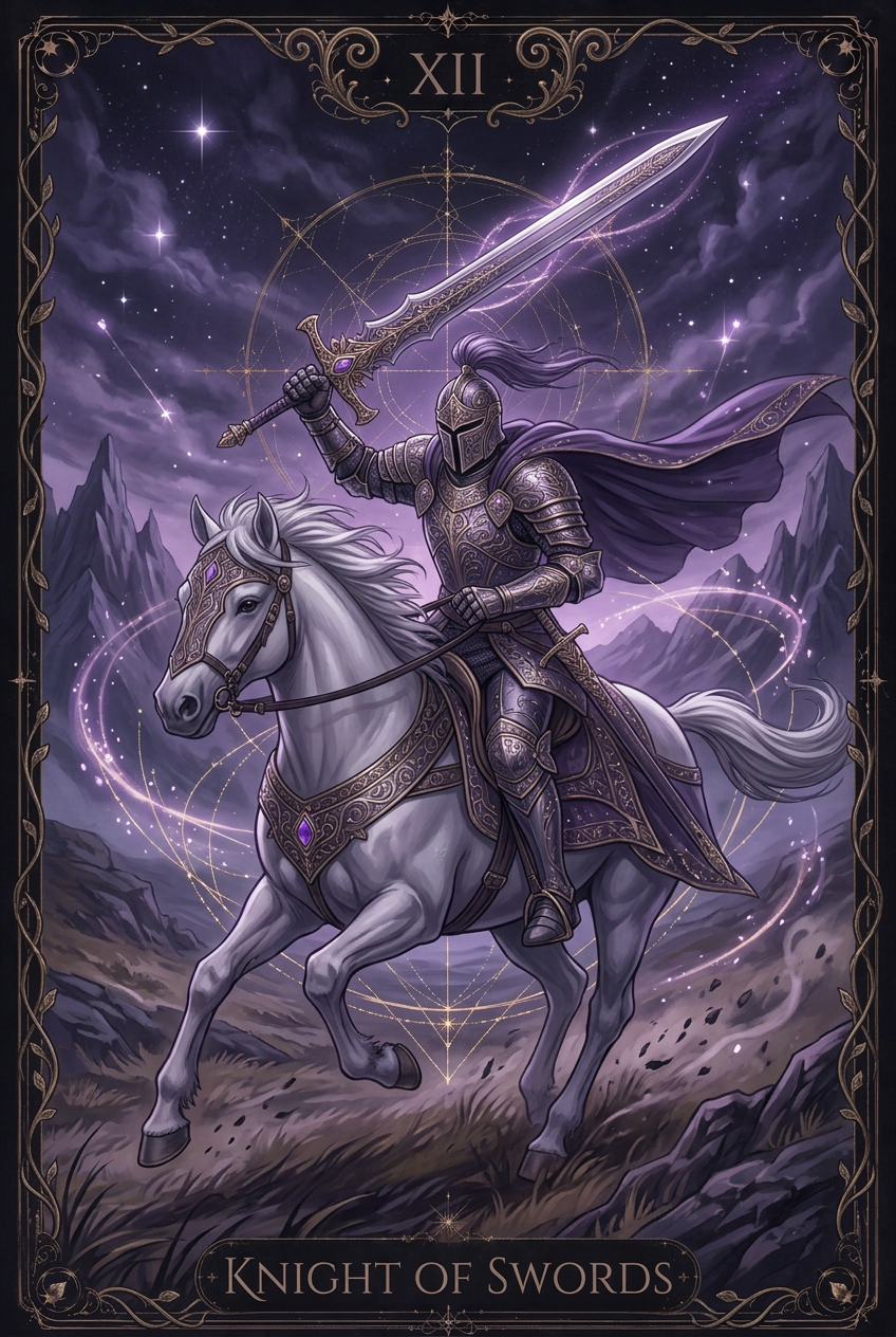 ไพ่ KNIGHT OF SWORDS ไพ่ชุด Swords