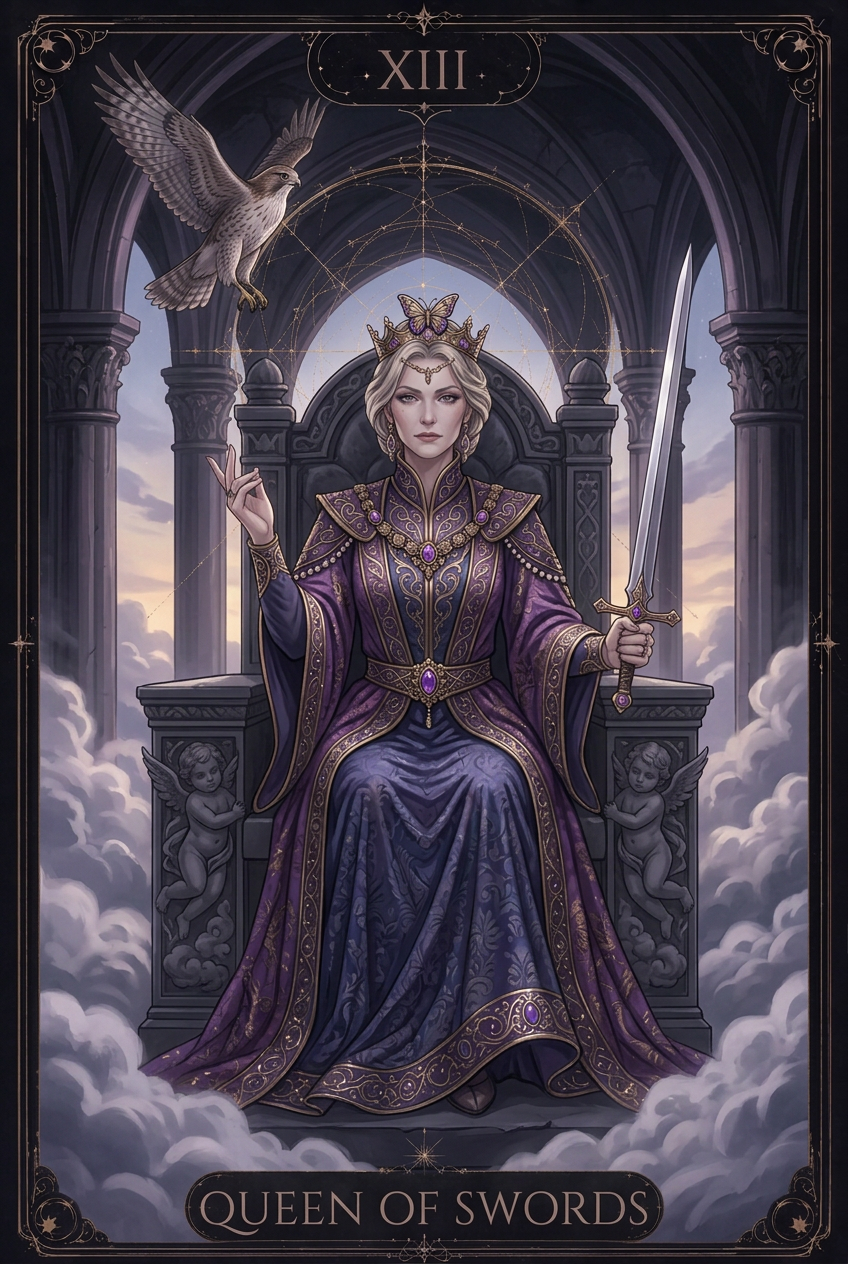 ไพ่ QUEEN OF SWORDS ไพ่ชุด Swords