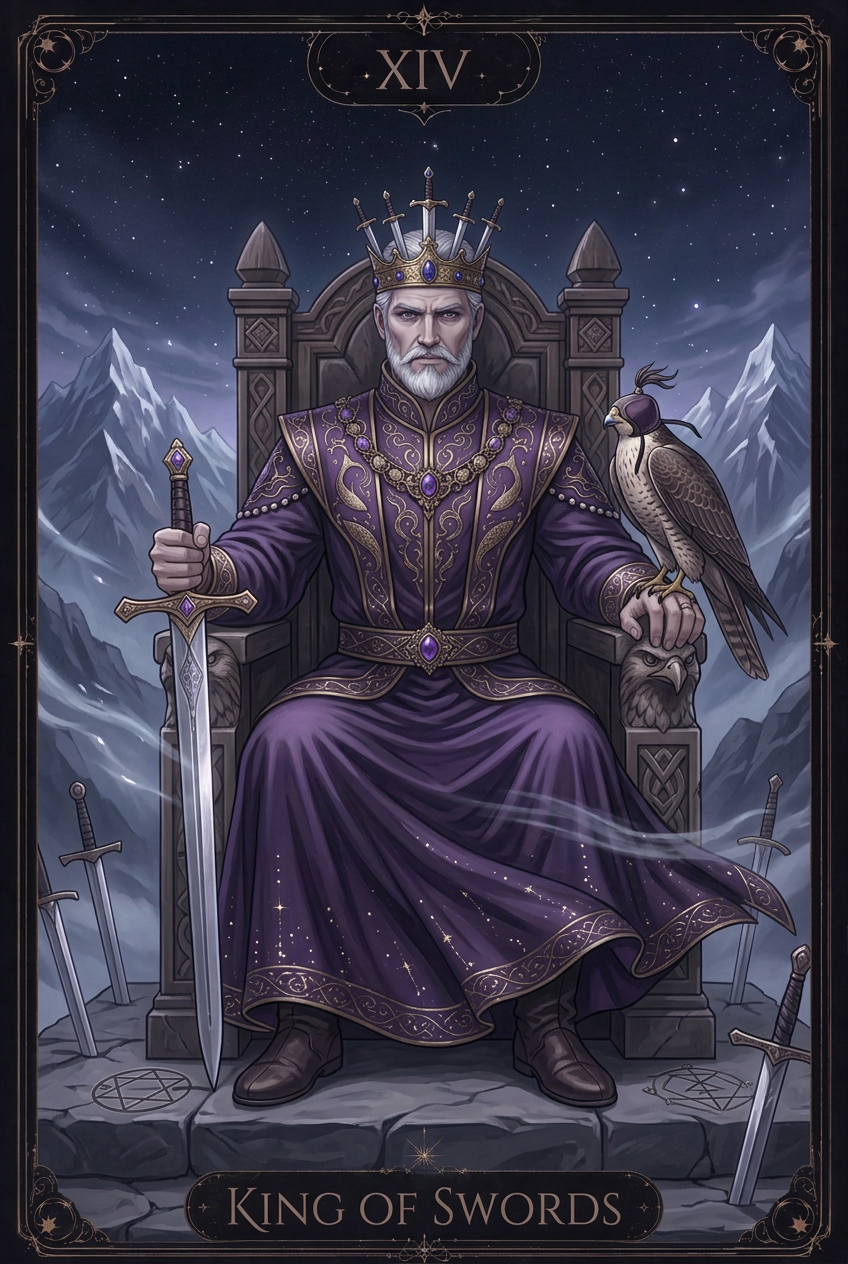 ไพ่ KING OF SWORDS ไพ่ชุด Swords