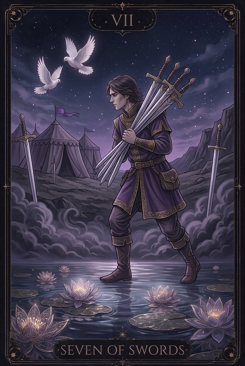 ไพ่ SEVEN OF SWORDS ไพ่ชุด Swords