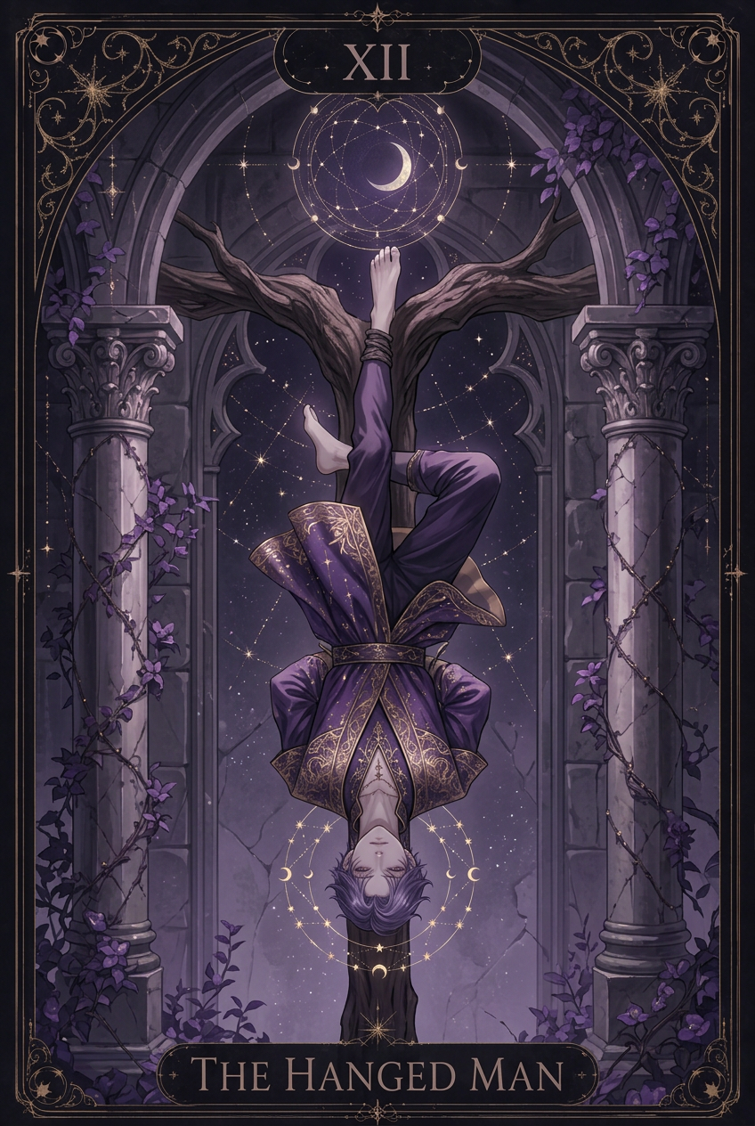 ไพ่ THE HANGED MAN ไพ่ทาโรต์ใบที่ XII