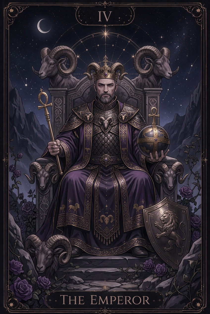 ไพ่ THE EMPEROR ไพ่ทาโรต์ใบที่ IV