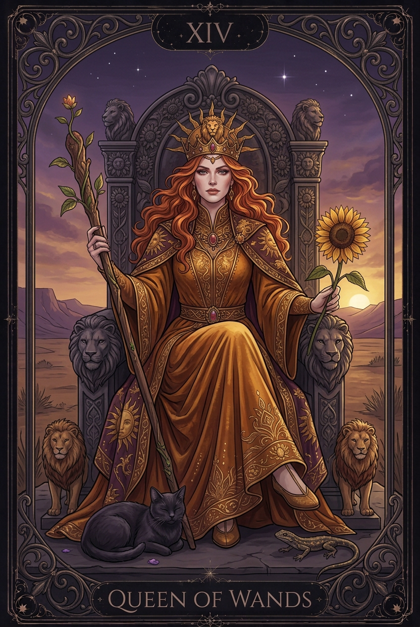 ไพ่ QUEEN OF WANDS ไพ่ชุด Wands