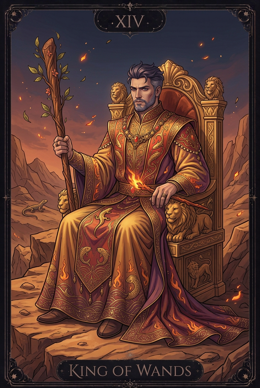 ไพ่ KING OF WANDS ไพ่ชุด Wands