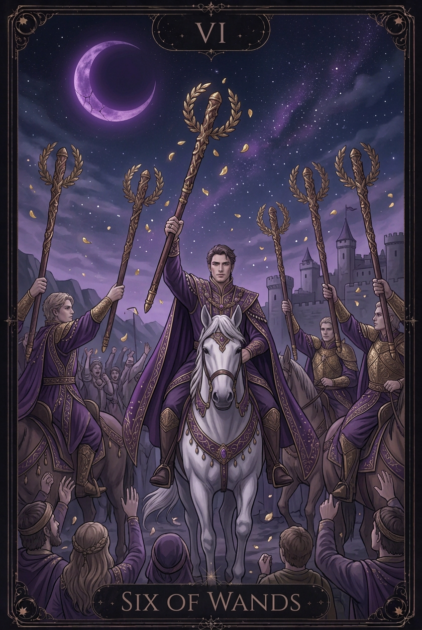 ไพ่ SIX OF WANDS ไพ่ชุด Wands