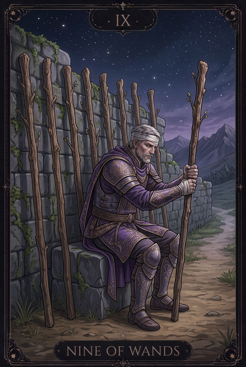 ไพ่ NINE OF WANDS ไพ่ชุด Wands